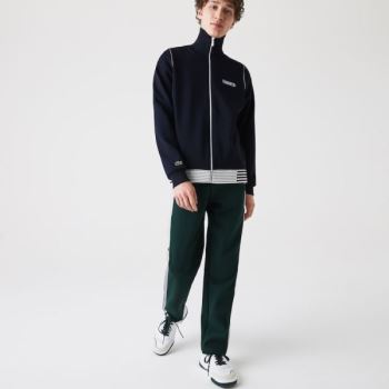 Lacoste Lacoste Heritage Zippered Tracksuit Jacket - Bunda Pánské Tmavě Blankyt Blankyt | CZ-yNQ0MM